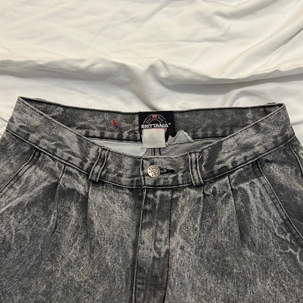 Women’s Vintage Acid Washed Brittania High Waisted Jeans Approx 28x32 (EXCELLENT - Picture 2 of 8